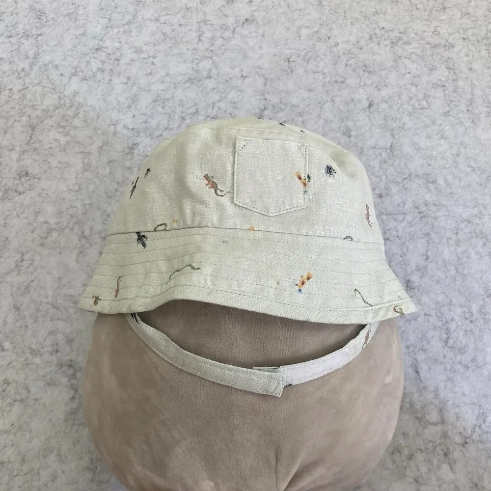 Janie and Jack Baby Green Bucket Hat Size 18-24 Month Desert Snake Lizard Cactus